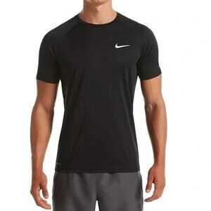 Nike Men’s Dri-FIT UPF 40+ Hydroguard Swim Tee Black Short Sleeve Shirt Size XL